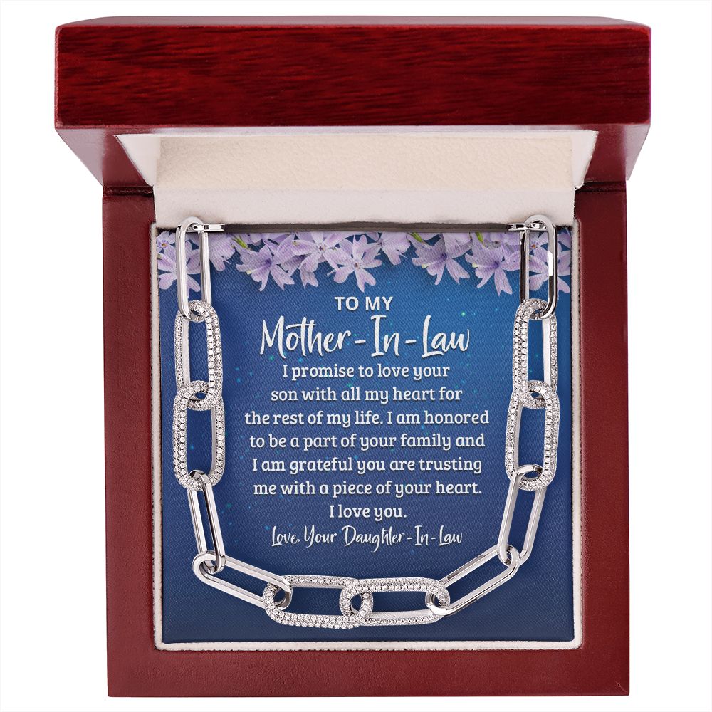 To My Mother-In-Law | I Promise to Love your Son with all My Heart - Forever Linked Necklace