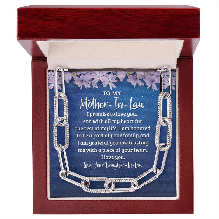 To My Mother-In-Law | I Promise to Love your Son with all My Heart - Forever Linked Necklace