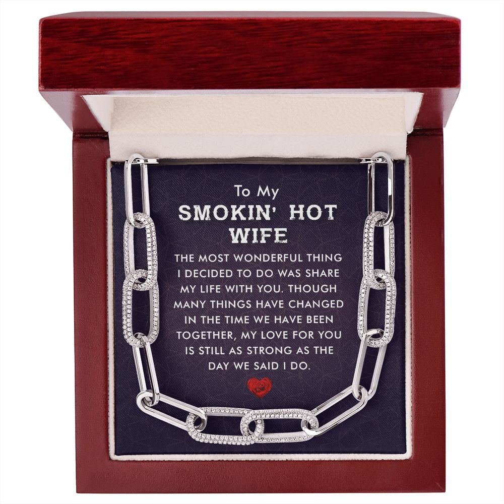 To My Smokin' Hot Wife | The Most Wonderful Thing - Forever Linked Necklace