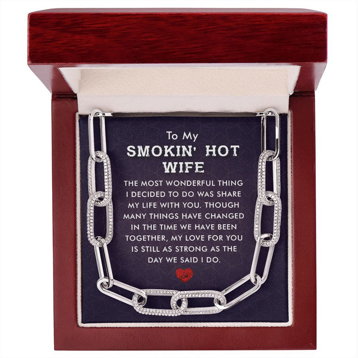 To My Smokin' Hot Wife | The Most Wonderful Thing - Forever Linked Necklace