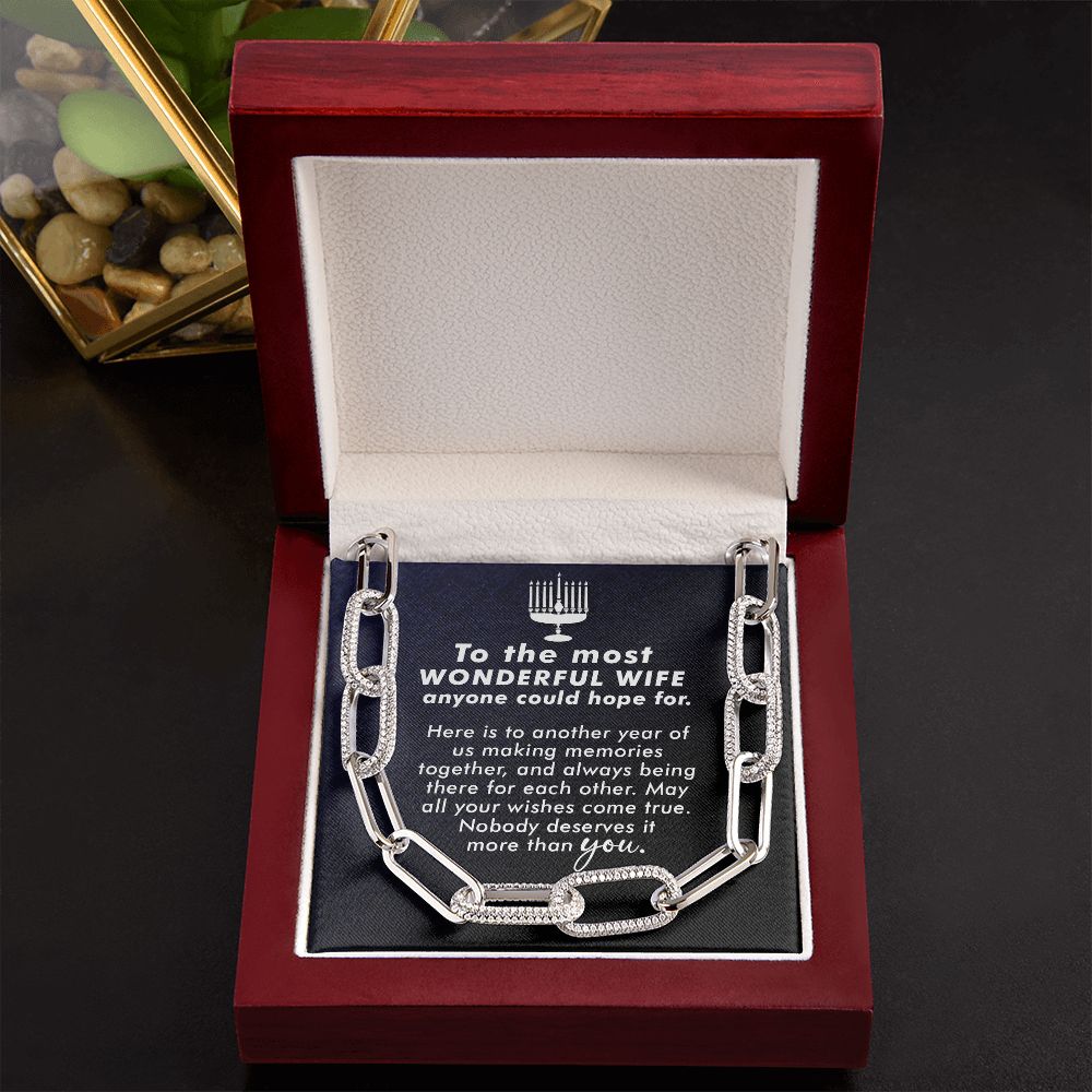 To My Wife | To The most Wonderful Wife - Forever Linked Necklace