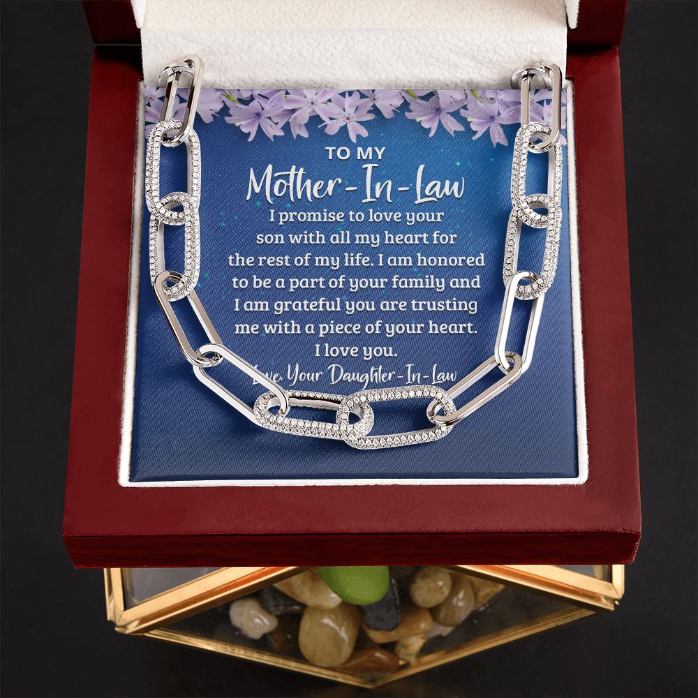 To My Mother-In-Law | I Promise to Love your Son with all My Heart - Forever Linked Necklace