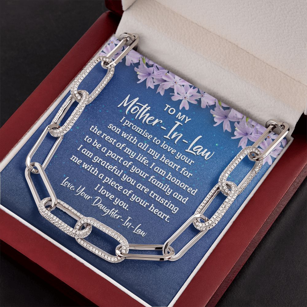 To My Mother-In-Law | I Promise to Love your Son with all My Heart - Forever Linked Necklace