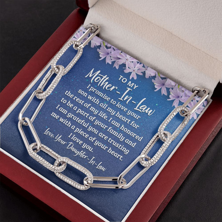 To My Mother-In-Law | I Promise to Love your Son with all My Heart - Forever Linked Necklace