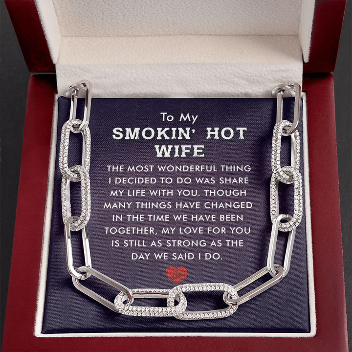 To My Smokin' Hot Wife | The Most Wonderful Thing - Forever Linked Necklace