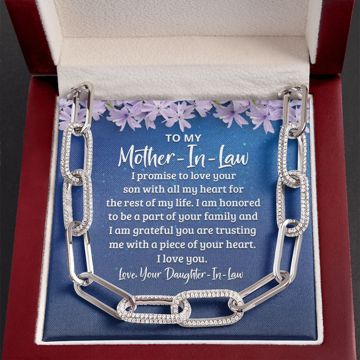 To My Mother-In-Law | I Promise to Love your Son with all My Heart - Forever Linked Necklace