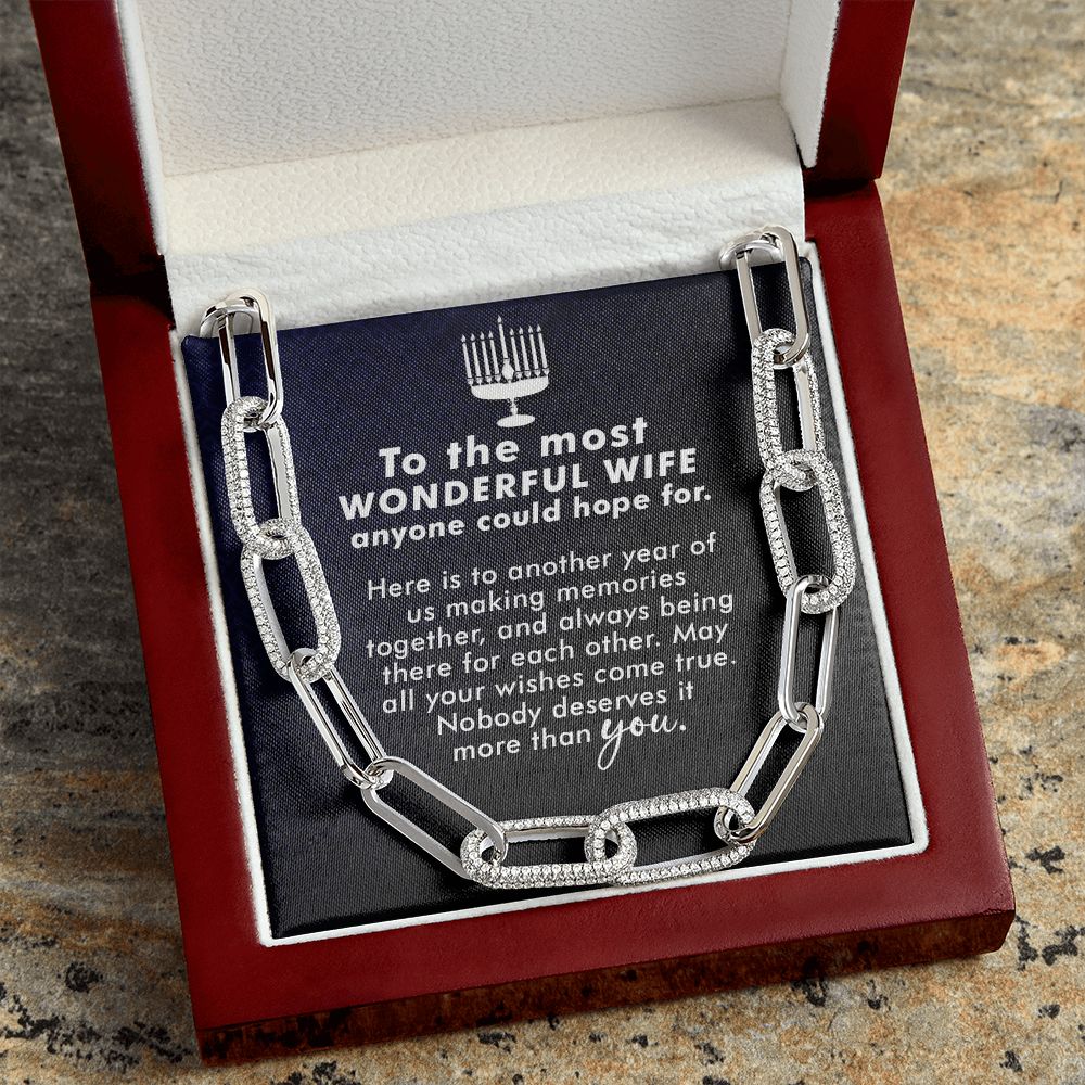 To My Wife | To The most Wonderful Wife - Forever Linked Necklace
