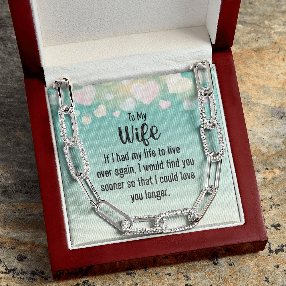 To My Wife | I would find you sooner - Forever Linked Necklace
