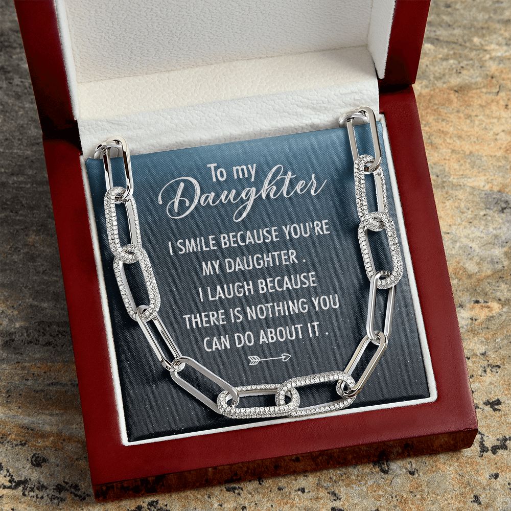 To My Daughter | I Smile - Forever Linked Necklace