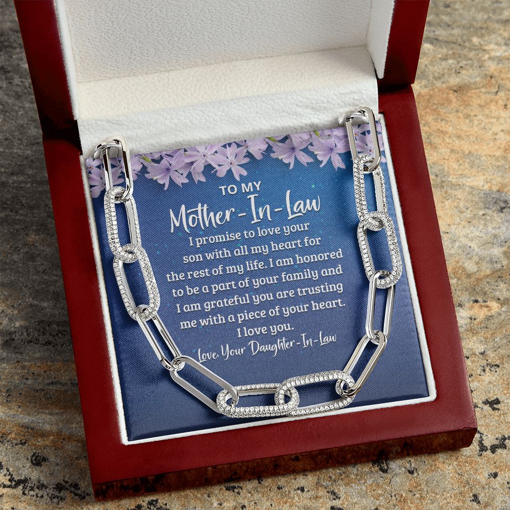 To My Mother-In-Law | I Promise to Love your Son with all My Heart - Forever Linked Necklace