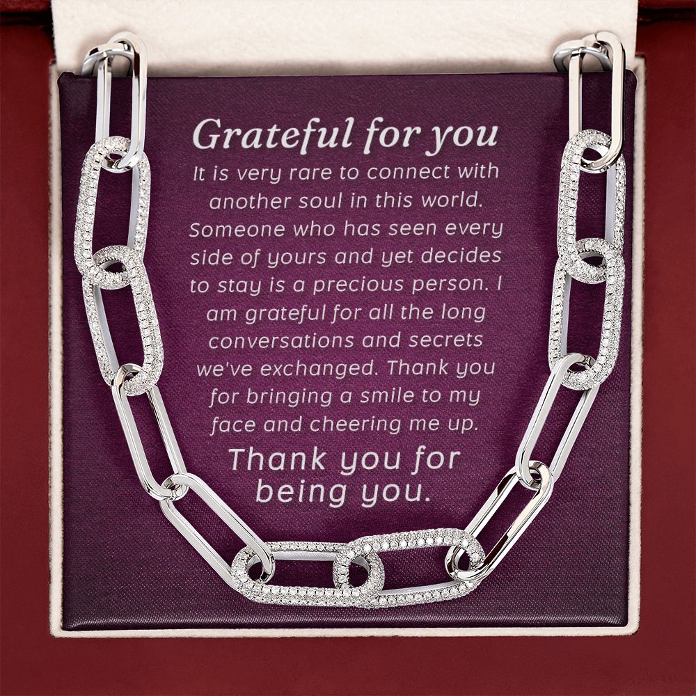 Grateful For You | Thank You for being You - Forever Linked Necklace