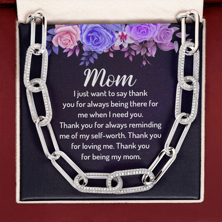 To My Mom | I just want to say Thank You - Forever Linked Necklace
