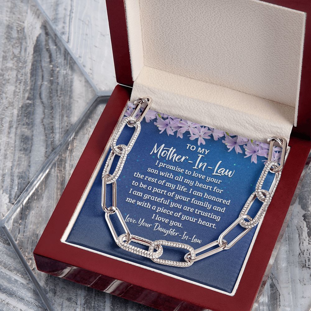 To My Mother-In-Law | I Promise to Love your Son with all My Heart - Forever Linked Necklace