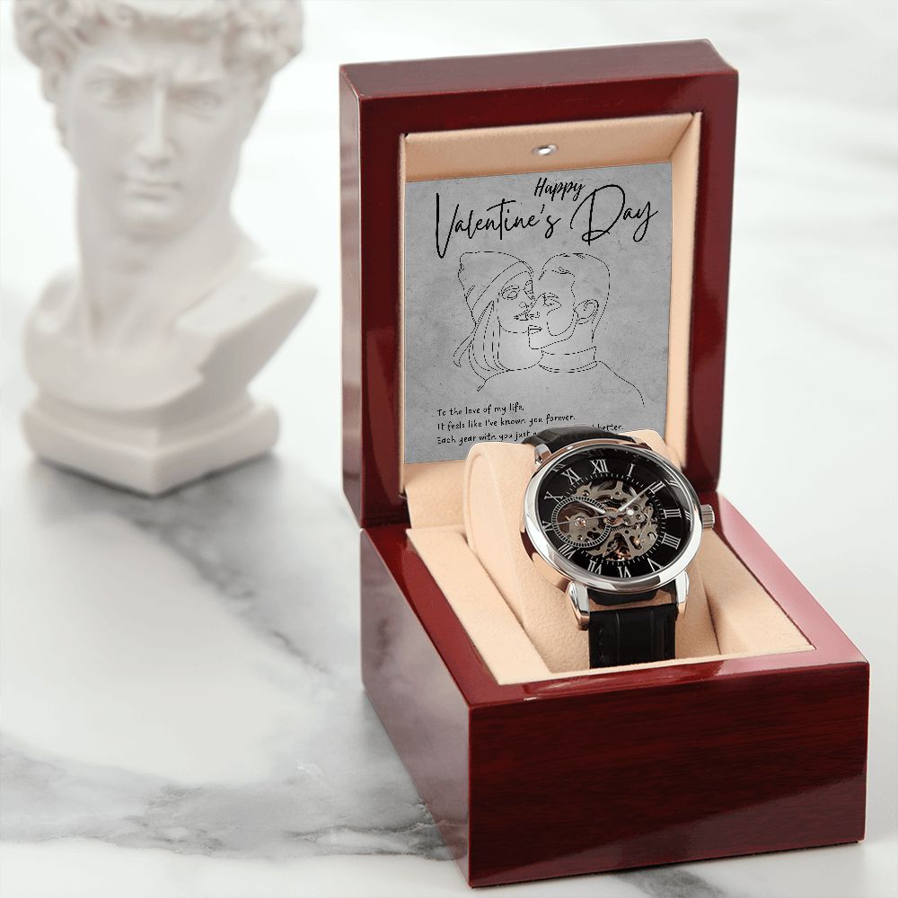 Happy Valentine's Day | To the Love of My Life - Men's Openwork Watch