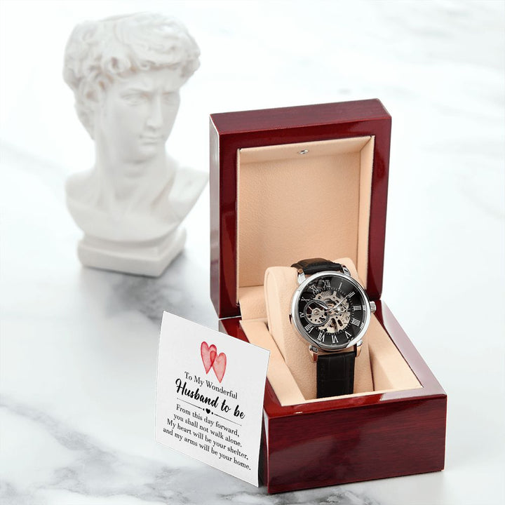 To My Husband | Wonderful Husband - Men's Openwork Watch