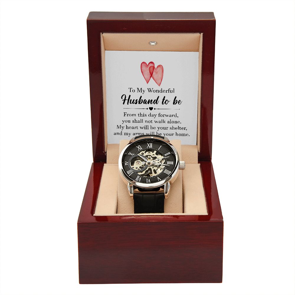To My Husband | Wonderful Husband - Men's Openwork Watch
