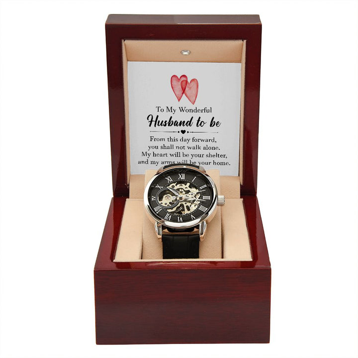 To My Husband | Wonderful Husband - Men's Openwork Watch