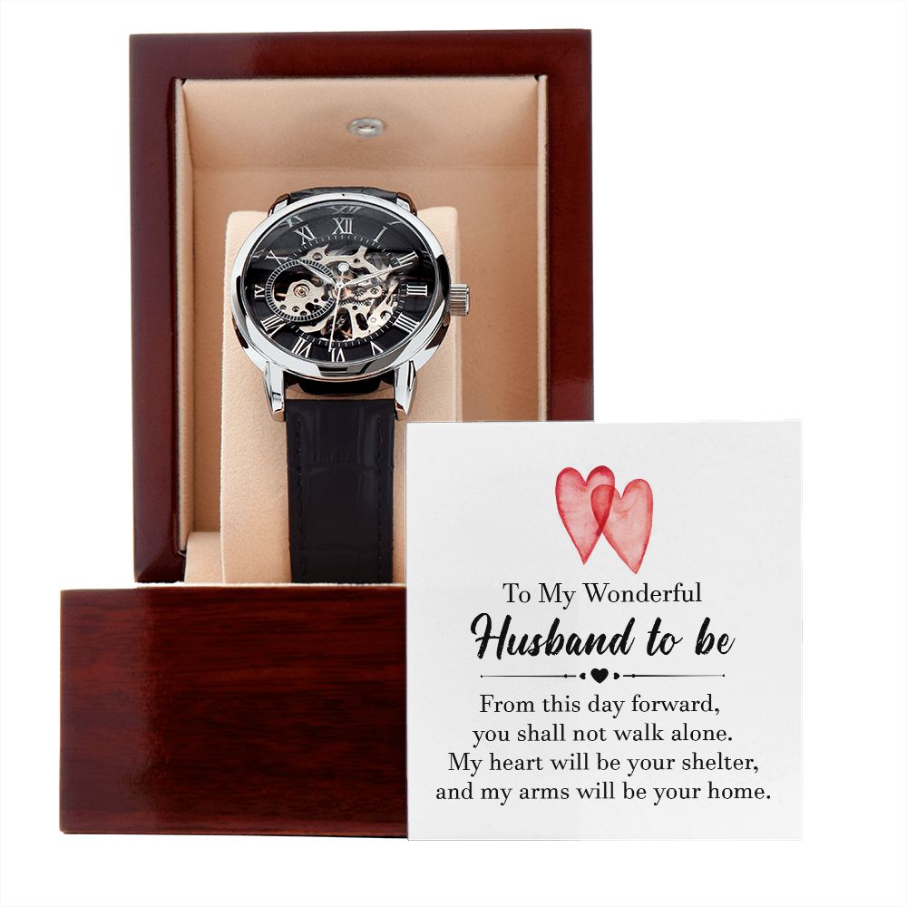 To My Husband | Wonderful Husband - Men's Openwork Watch