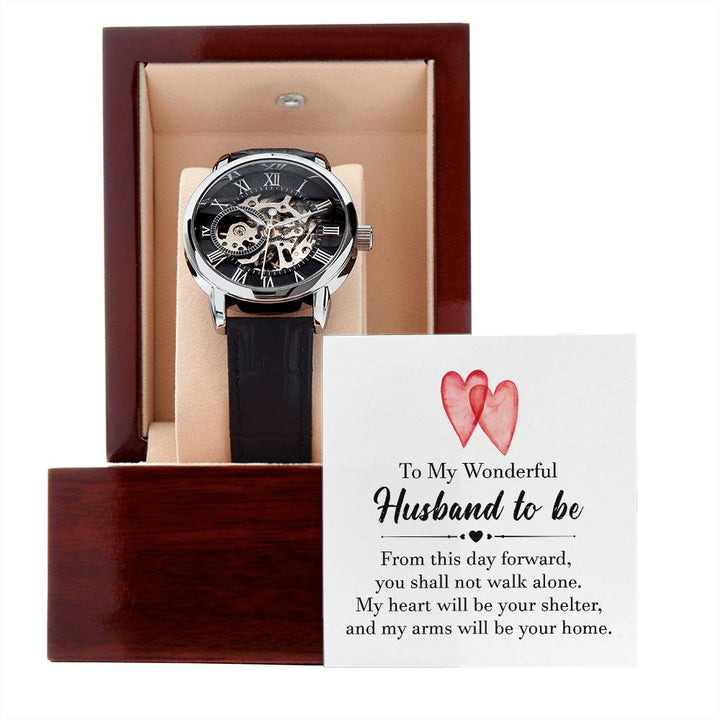 To My Husband | Wonderful Husband - Men's Openwork Watch