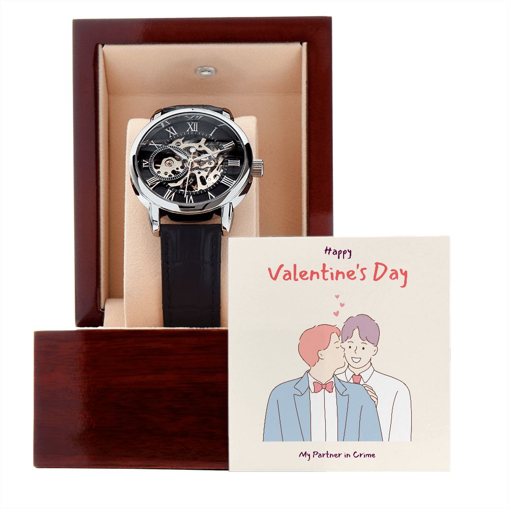 Happy Valentine's Day | My Part- Men's Openwork Watch