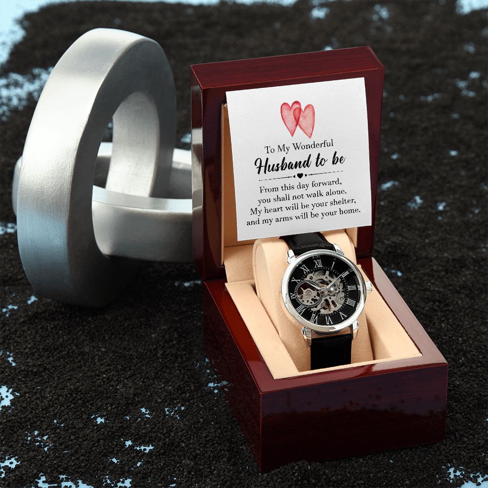 To My Husband | Wonderful Husband - Men's Openwork Watch