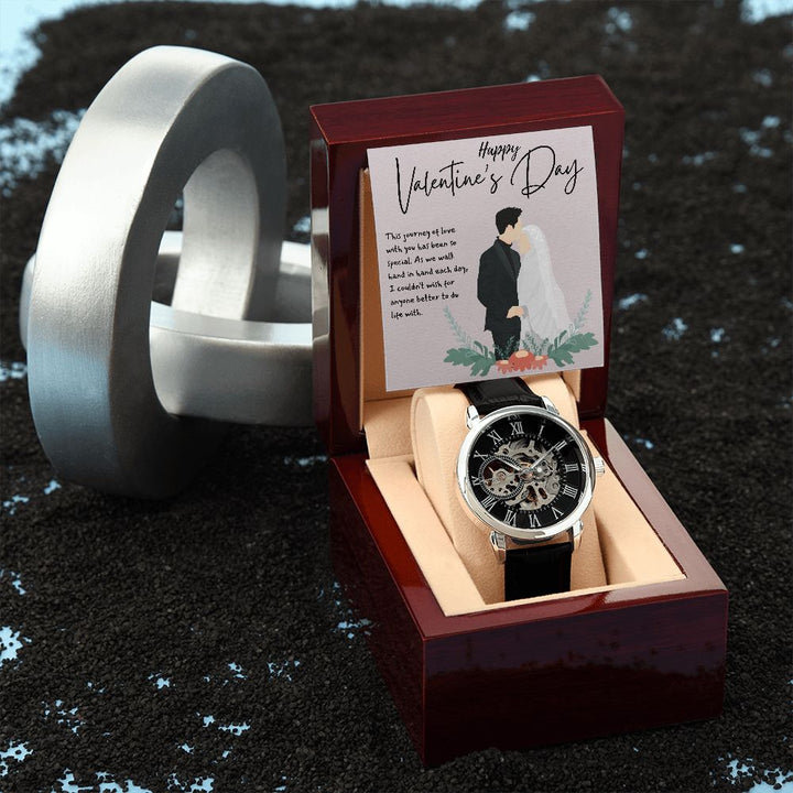 Happy Valentine's Day | The Journey of Love - Men's Openwork Watch