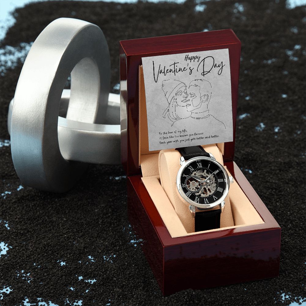 Happy Valentine's Day | Forever Connected - Men's Openwork Watch
