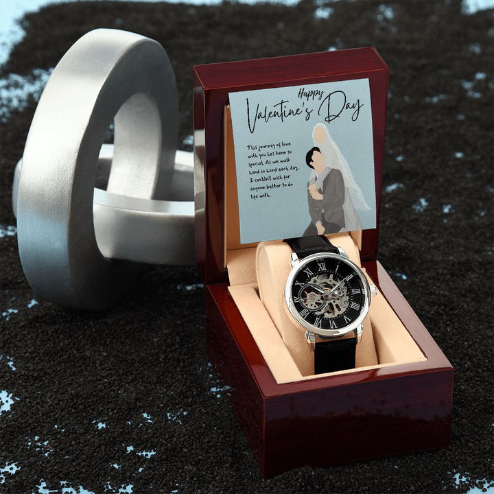 Happy Valentine's Day | With You Has Been Special - Men's Openwork Watch