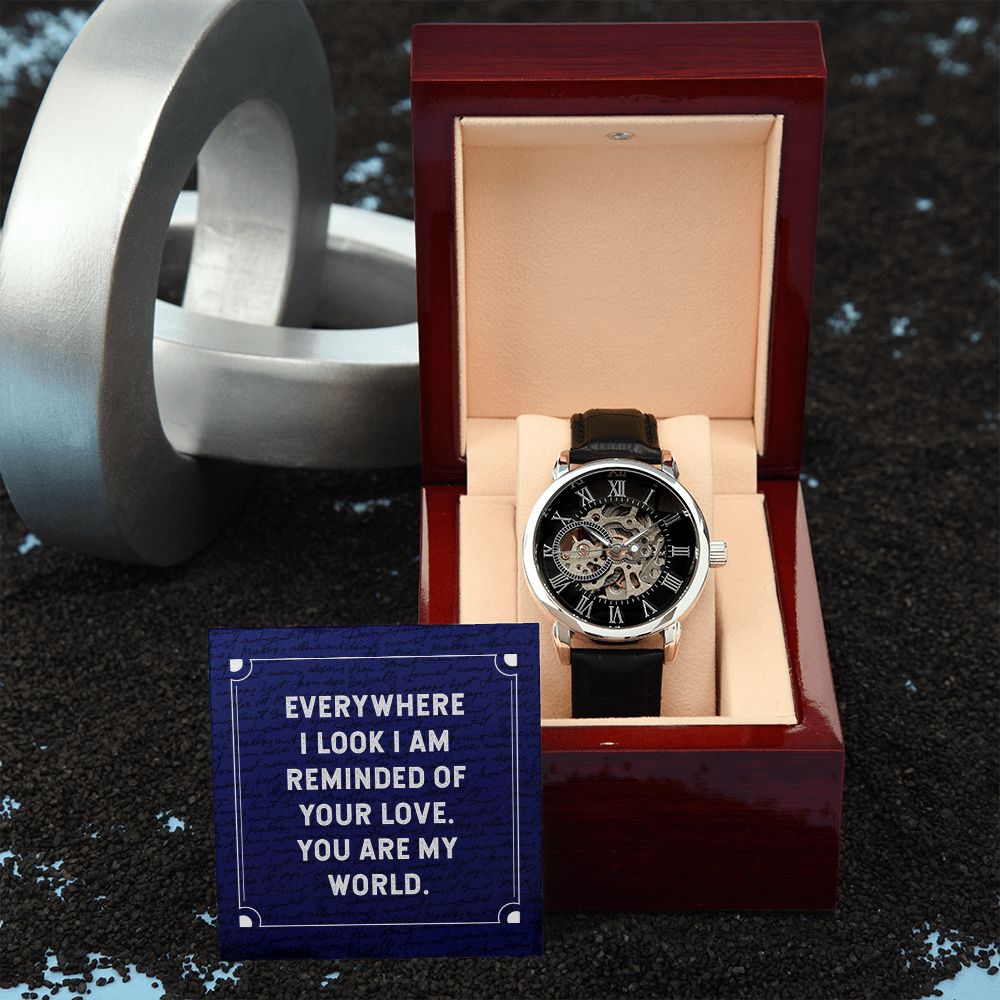 To My Husband | You will forever be my always - Men's Openwork Watch