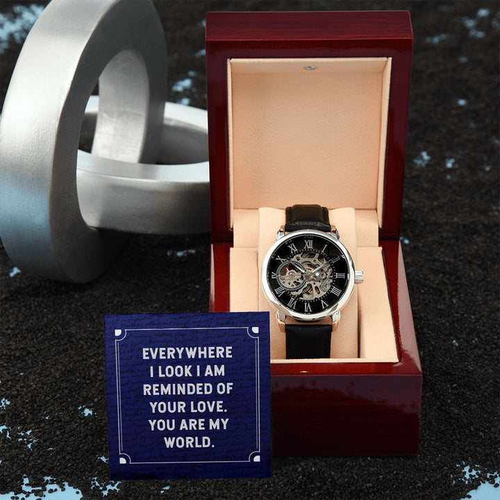 To My Husband | You will forever be my always - Men's Openwork Watch