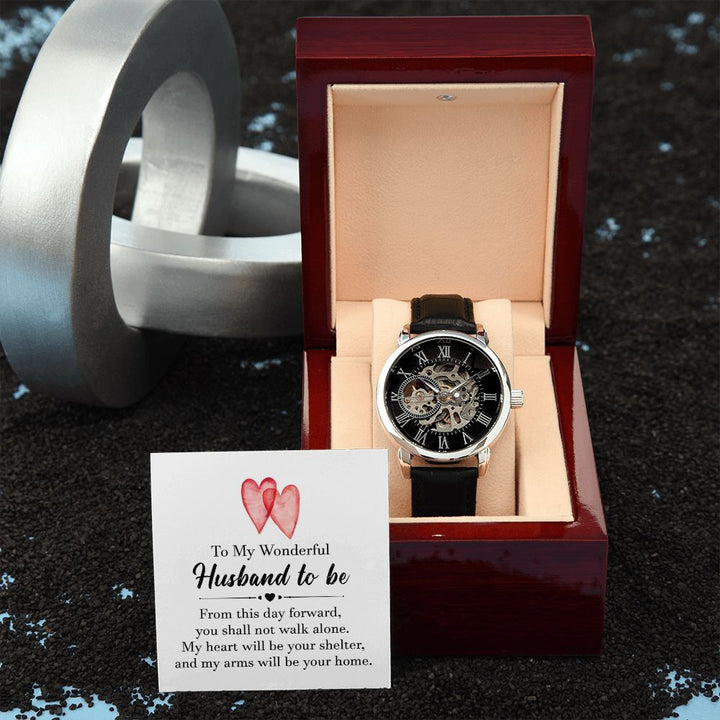 To My Husband | Wonderful Husband - Men's Openwork Watch