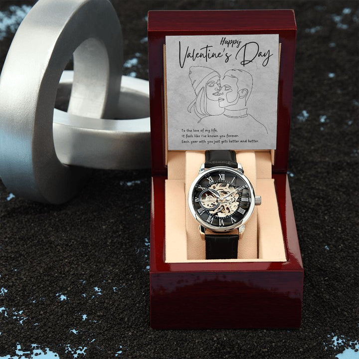 Happy Valentine's Day | Forever Connected - Men's Openwork Watch