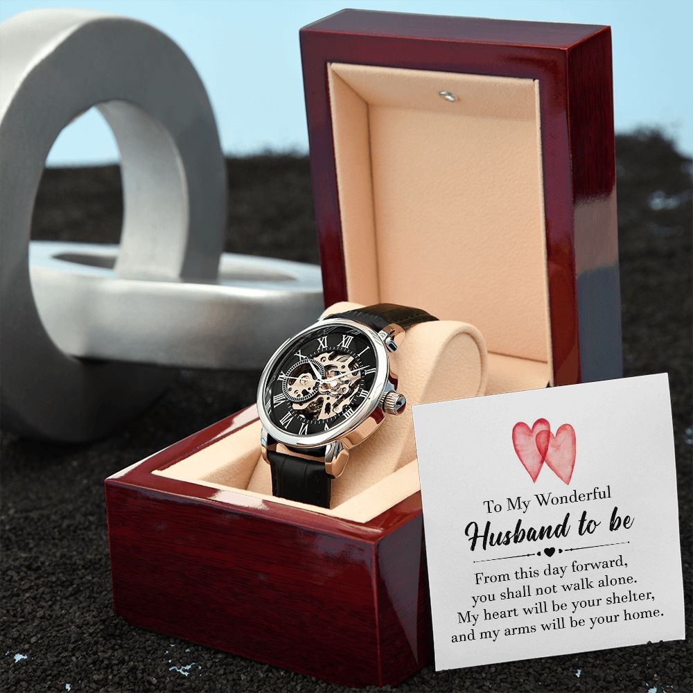 To My Husband | Wonderful Husband - Men's Openwork Watch