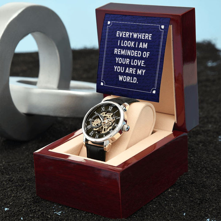 To My Husband | You will forever be my always - Men's Openwork Watch