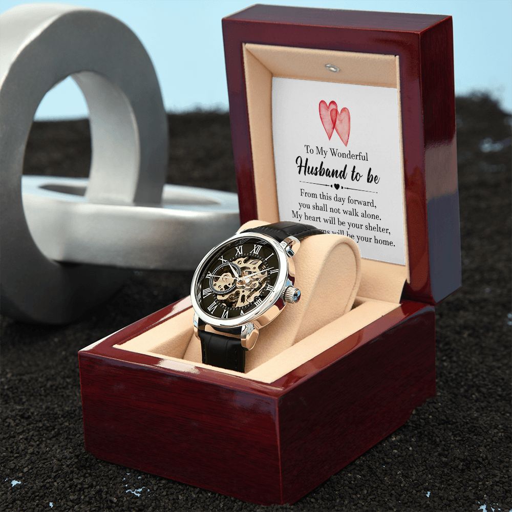 To My Husband | Wonderful Husband - Men's Openwork Watch