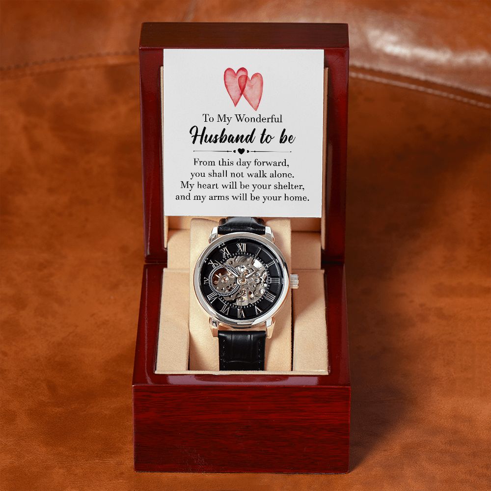 To My Husband | Wonderful Husband - Men's Openwork Watch