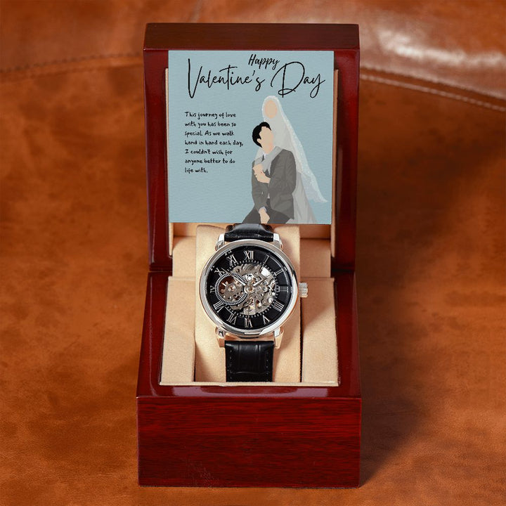 Happy Valentine's Day | With You Has Been Special - Men's Openwork Watch