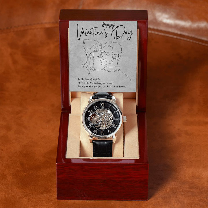 Happy Valentine's Day | Forever Connected - Men's Openwork Watch