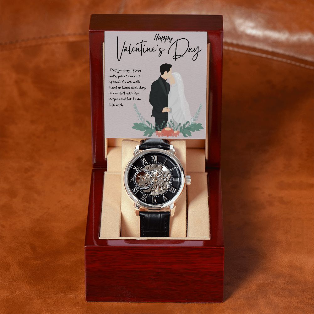 Happy Valentine's Day | The Journey of Love - Men's Openwork Watch
