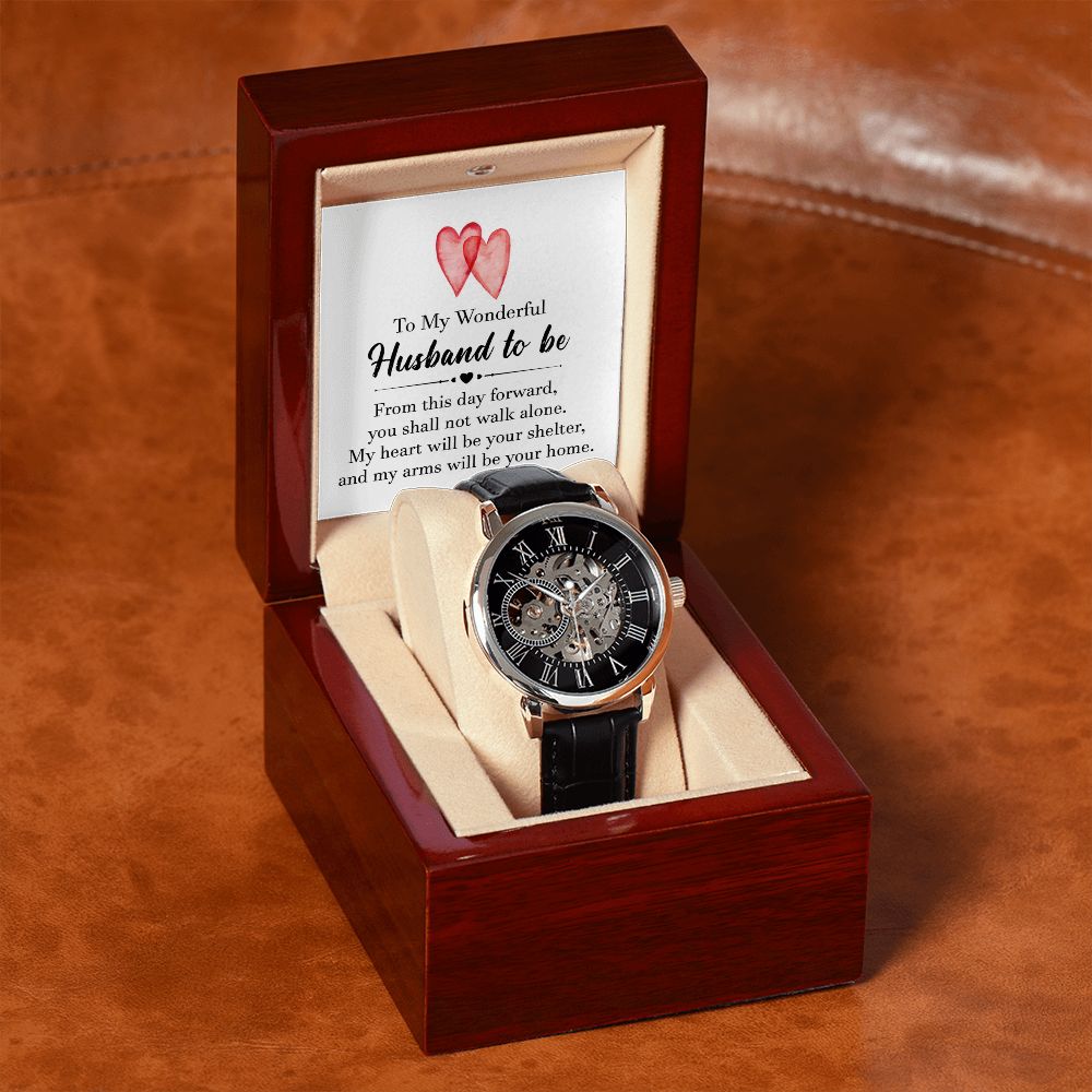 To My Husband | Wonderful Husband - Men's Openwork Watch