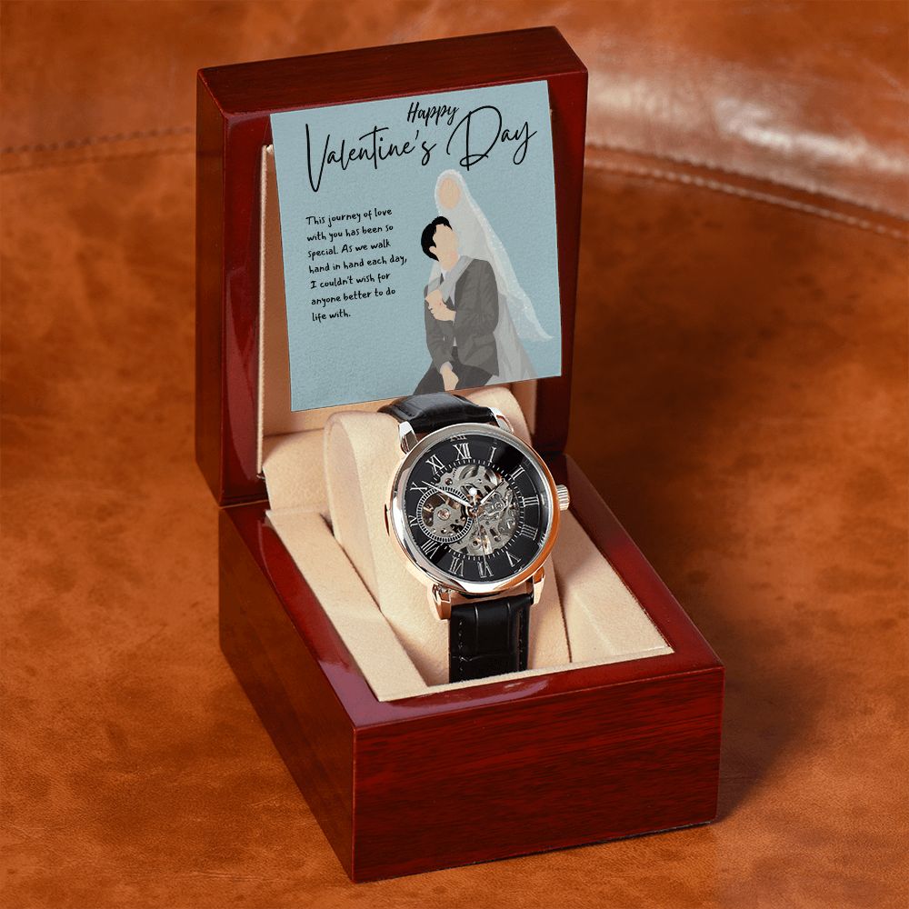Happy Valentine's Day | With You Has Been Special - Men's Openwork Watch