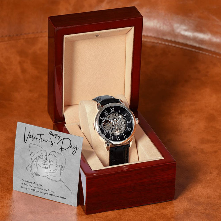 Happy Valentine's Day | To the Love of My Life - Men's Openwork Watch