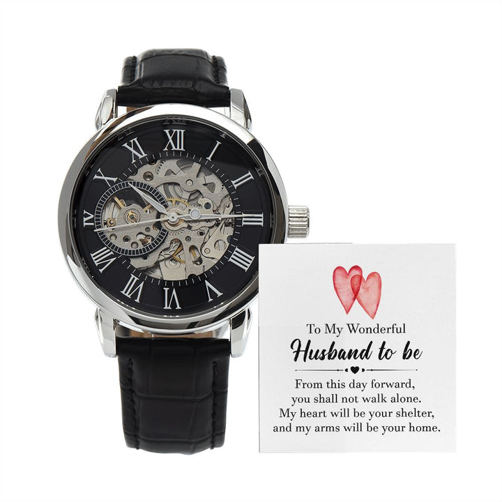 To My Husband | Wonderful Husband - Men's Openwork Watch