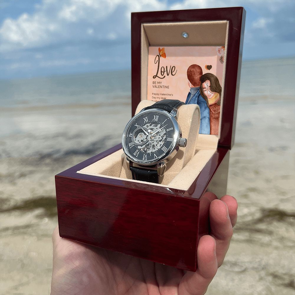 Love Be My Valentine | Equal in Love - Men's Openwork Watch