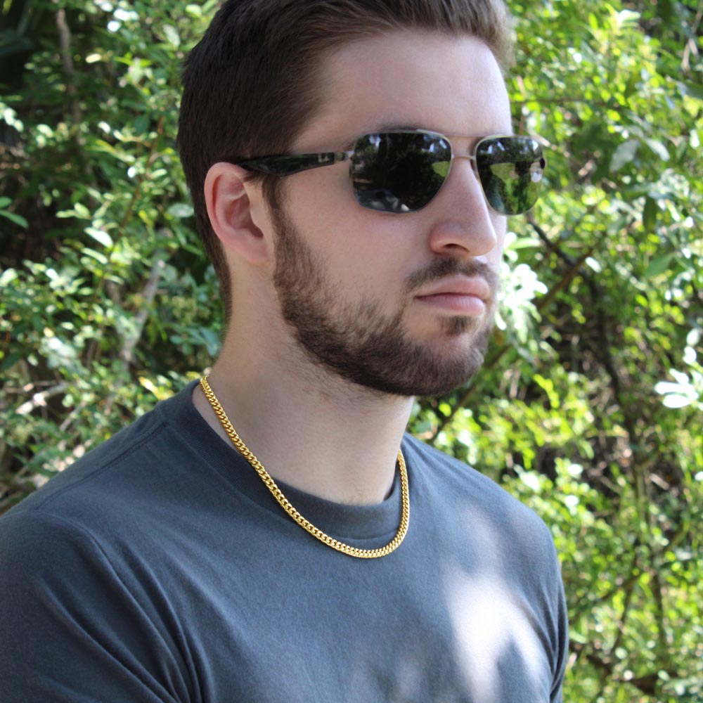 To Our Amazing Grandson | We love you to the moon and back! - Cuban Link Chain