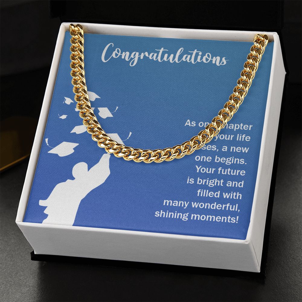 Happy Graduation | Here's to a Future Full of Possibilities - Cuban Link Chain