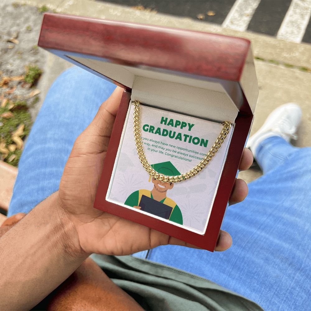 Happy Graduation | Graduation Success: Celebrating Your Hard Work - Cuban Link Chain
