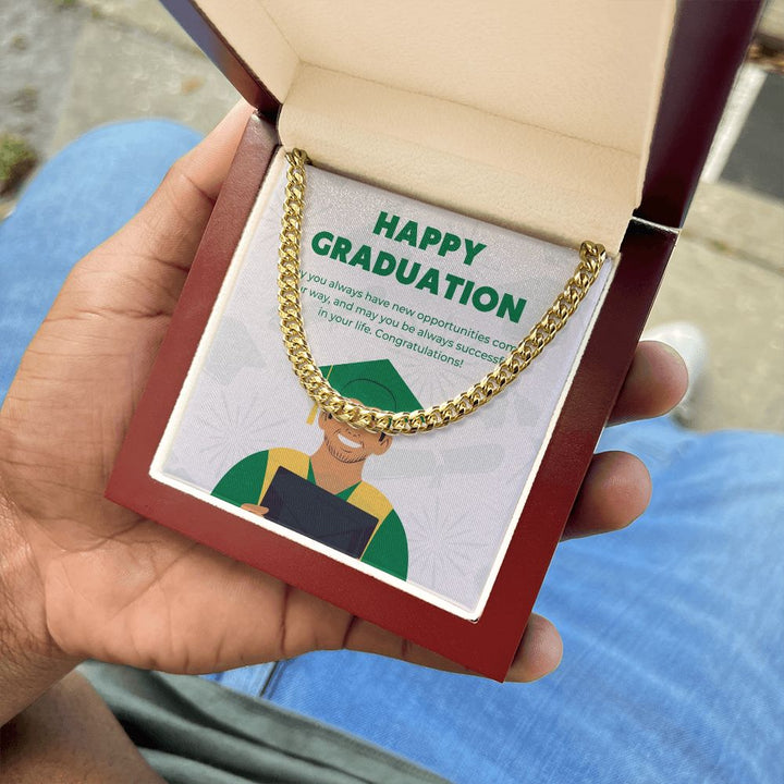 Happy Graduation | Graduation Success: Celebrating Your Hard Work - Cuban Link Chain
