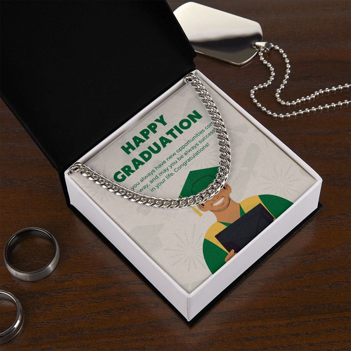 Happy Graduation | Graduation Success: Celebrating Your Hard Work - Cuban Link Chain