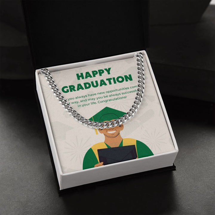 Happy Graduation | Graduation Success: Celebrating Your Hard Work - Cuban Link Chain